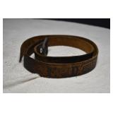 Vtg Handmade Leather Fire Dept Belt Vtg Handmade Leather Fire Dept Belt