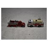 Pair of Tonka Toys & Matchbox Fire Trucks Pair of Tonka Toys & Matchbox Fire Trucks