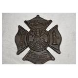 Cast iron Fireman Wall Plaque Cast iron Fireman Wall Plaque