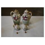 Vintage Ceramic Donkey Oil Vinegar S & P Holder