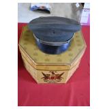 Vtg Top Rank Military Hat with Box