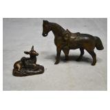 Pair of Brass/Bronze Animal Figures