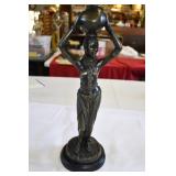 African Composite Resin Woman Carrying Pot on Head African Composite Resin Woman Carrying Pot on Head