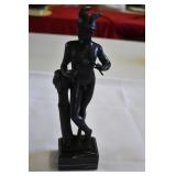 Vtg Cast Roman god Mercury on Marble Base Vtg Cast Roman god Mercury on Marble Base