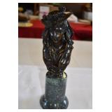 Vtg Bronze Style Woman Bust on Marble Base Vtg Bronze Style Woman Bust on Marble Base