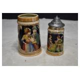 Pair of Vtg German Steins
