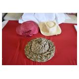 Set of 3 Vtg Straw Hats