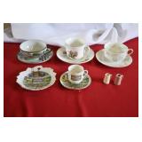 Set of Vtg Teacups and Saucers