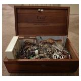 Lane Wooden Box w/Costume Jewelry Lane Wooden Box w/Costume Jewelry