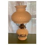 Vtg Milk Glass Oil Lamp Vtg Milk Glass Oil Lamp