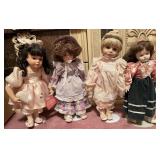 Four Vtg Porcelain Dolls Four Vtg Porcelain Dolls