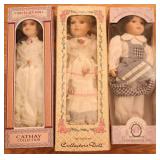 3 Boxed Porcelain Dolls by Various Makers 3 Boxed Porcelain Dolls by Various Makers