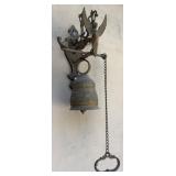 Vtg Brass Sanctuary Bell W/ Chain Vtg Brass Sanctuary Bell W/ Chain