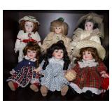 Six Vtg Porcelain Dolls Six Vtg Porcelain Dolls