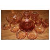 27pc Vtg Arcoroc Pink Glassware Set 27pc Vtg Arcoroc Pink Glassware Set