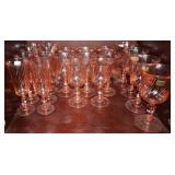 20pc Vtg Pink Luminarc Glassware 20pc Vtg Pink Luminarc Glassware