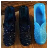 Vtg Pressed Glass Shoe Figurines Vtg Pressed Glass Shoe Figurines