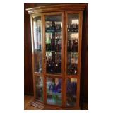 Vtg Lighted Curio Cabinet with Glass Doors Vtg Lighted Curio Cabinet with Glass Doors