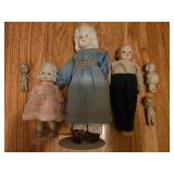 Vtg Ceramic and Bisque Dolls Set Vtg Ceramic and Bisque Dolls Set
