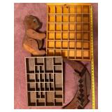 Wooden Display Trays and Bear Decor Wooden Display Trays and Bear Decor