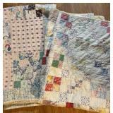 Vtg Patchwork Quilts with Wear Vtg Patchwork Quilts with Wear
