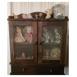 Wooden Cabinet with Contents Wooden Cabinet with Contents