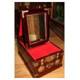 Vtg Jewelry Box With Brass Accents Vtg Jewelry Box With Brass Accents