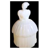 Akro Agate Glass Powder Jar Akro Agate Glass Powder Jar