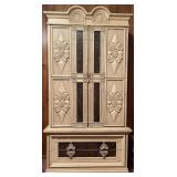 Vtg Ornate Wood and Metal Armoire Vtg Ornate Wood and Metal Armoire