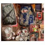 Christmas Decor and Gibson China Set Christmas Decor and Gibson China Set