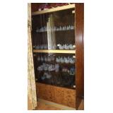 Vtg Burlwood Style Display Cabinet #2 Vtg Burlwood Style Display Cabinet #2