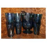 Vtg Indiana Carnival Glass Harvest Set Vtg Indiana Carnival Glass Harvest Set