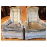 Vtg Upholstered Armchairs Vtg Upholstered Armchairs