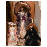 Three Vtg Porcelain Dolls Three Vtg Porcelain Dolls