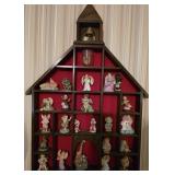 Wood Display Shelf with Figurines Wood Display Shelf with Figurines