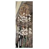 Vtg Wicker and Shell Wind Chime Vtg Wicker and Shell Wind Chime