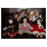 7 Vtg Porcelain Dolls 7 Vtg Porcelain Dolls