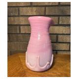 Vtg Pink Art Glass Vase with Details Vtg Pink Art Glass Vase with Details