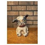 Vtg Painted Cast Iron Dog Bank Vtg Painted Cast Iron Dog Bank