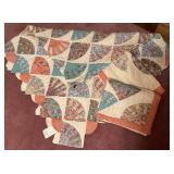 Vtg Fan Design Quilt Vtg Fan Design Quilt