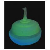 Vtg L.E. Smith Frosted Uranium Jar Vtg L.E. Smith Frosted Uranium Jar