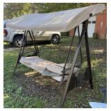 Metal Outdoor Swing With Canopy Metal Outdoor Swing With Canopy