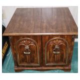 Vtg Wooden Cabinet With Double Doors Vtg Wooden Cabinet With Double Doors
