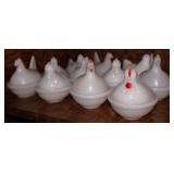 Vtg Milk Glass Nesting Hens #6 Vtg Milk Glass Nesting Hens #6