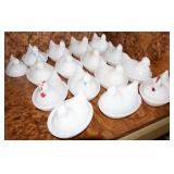 Vtg Milk Glass Nesting Hens #3 Vtg Milk Glass Nesting Hens #3
