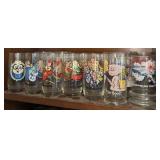 Vtg Character Glass Tumblers Vtg Character Glass Tumblers
