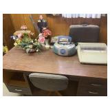Vtg Desk and Contents Vtg Desk and Contents