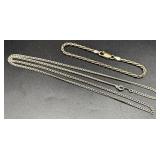 Sterling Necklace & Bracelet ï¿½ 13.29g