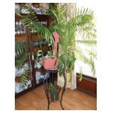 Black Metal Plant Stand with Plants Black Metal Plant Stand with Plants