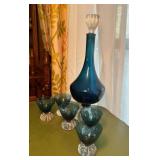 Vtg Aseda Sweden Cobalt Decanter Set Vtg Aseda Sweden Cobalt Decanter Set
